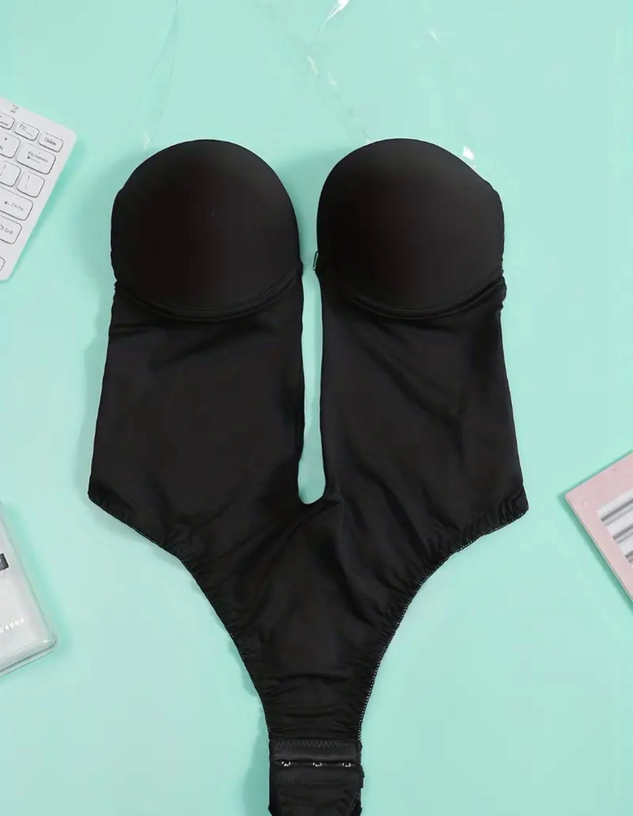 Solid Plunging Shaping Bodysuit