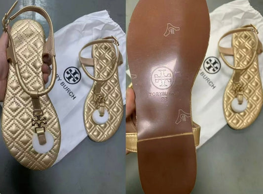 TB Gold Sandals