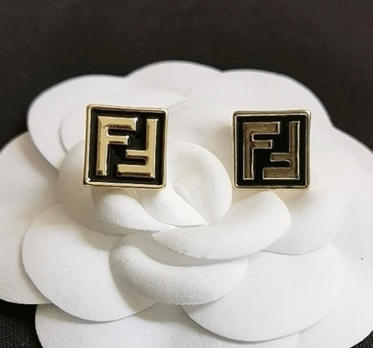 Gold Logo Earrings