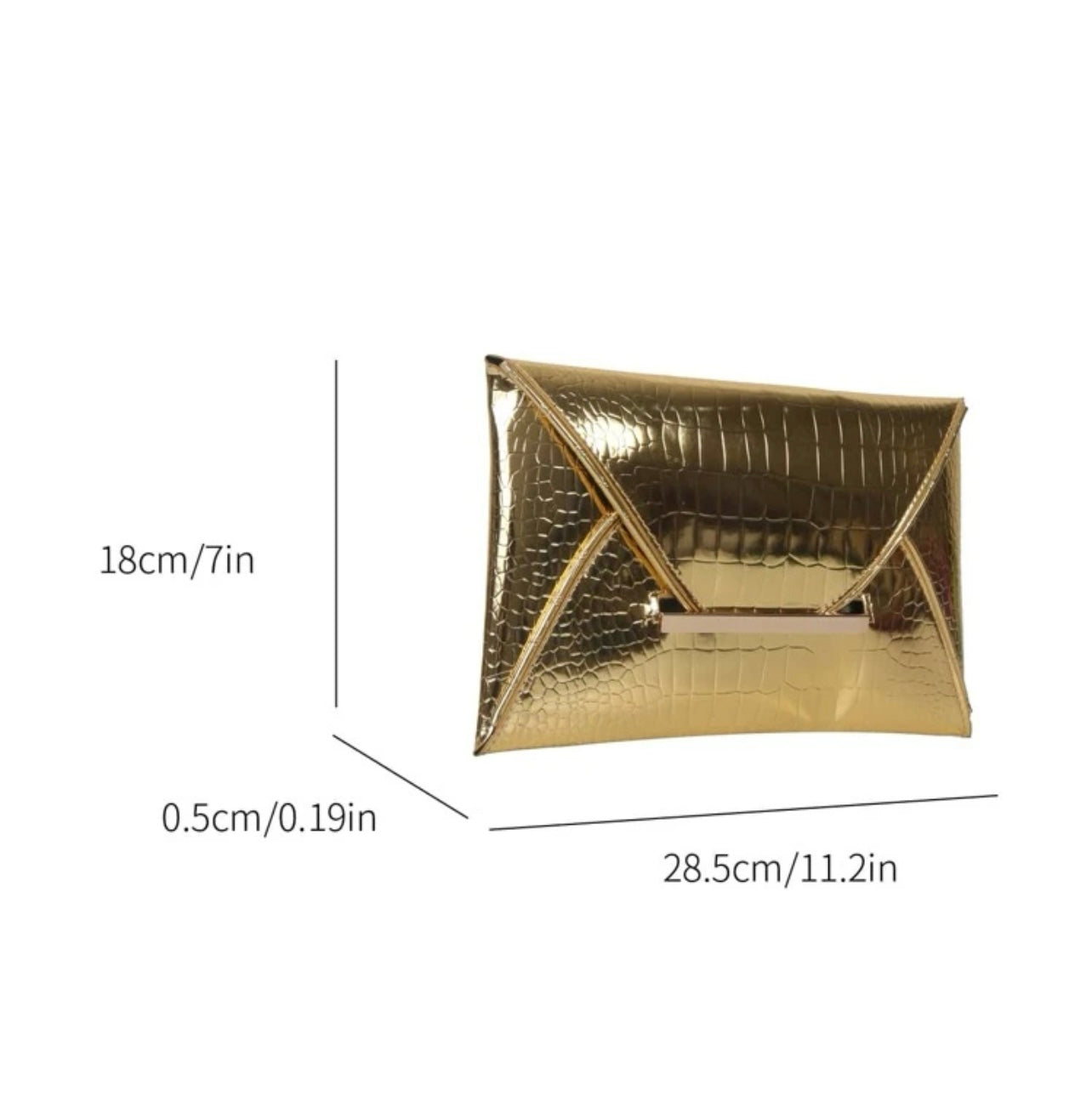 Metallic Envelope Clutch