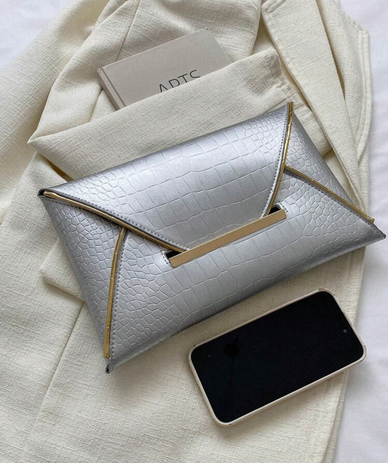 Metallic Envelope Clutch