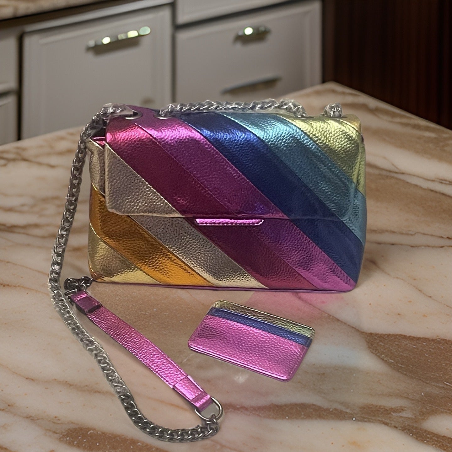 Metallic Color  2 Piece Crossbody