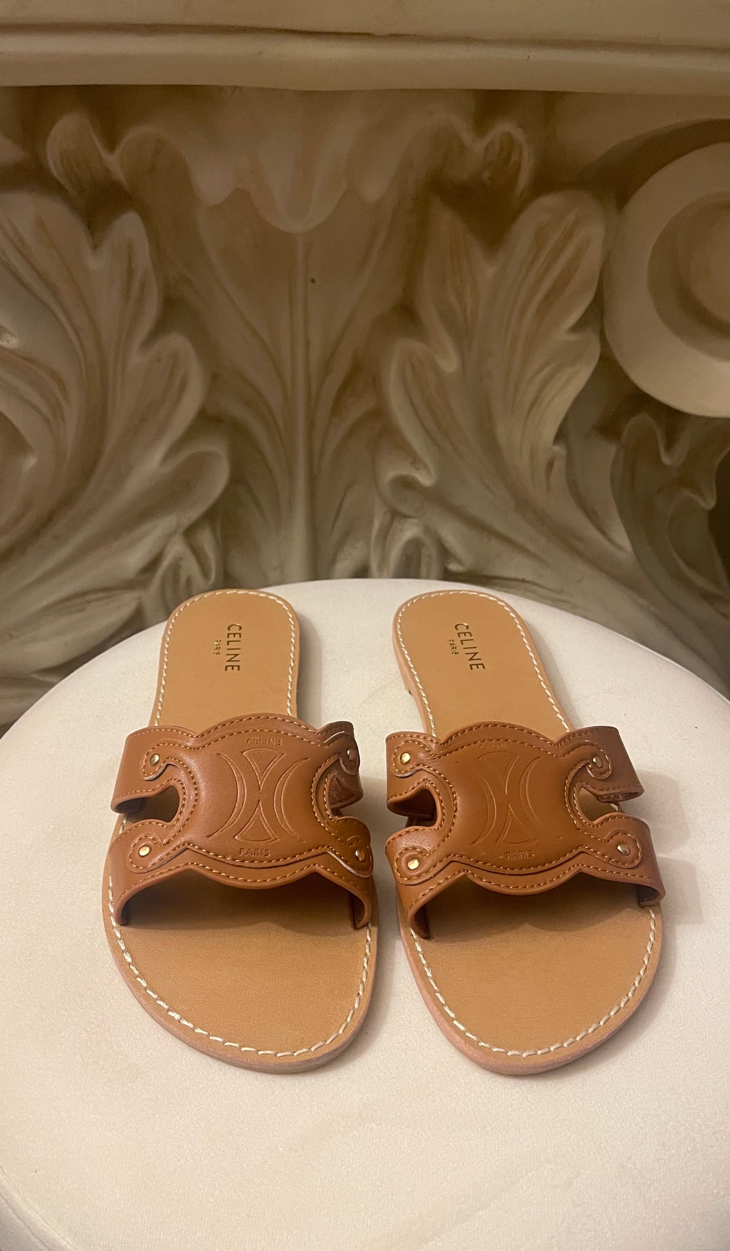 Brown Logo Sandals