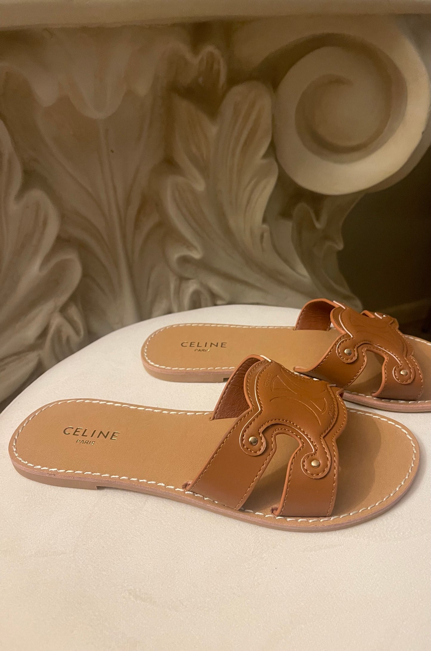 Brown Logo Sandals