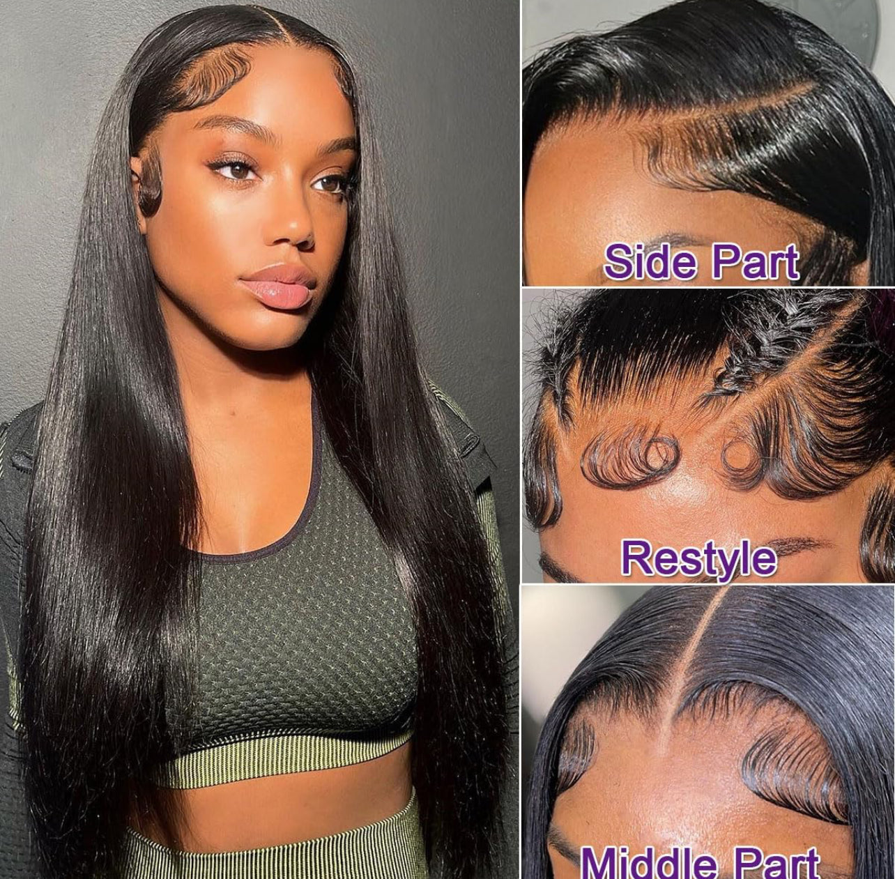 Straight Lace-front Wig