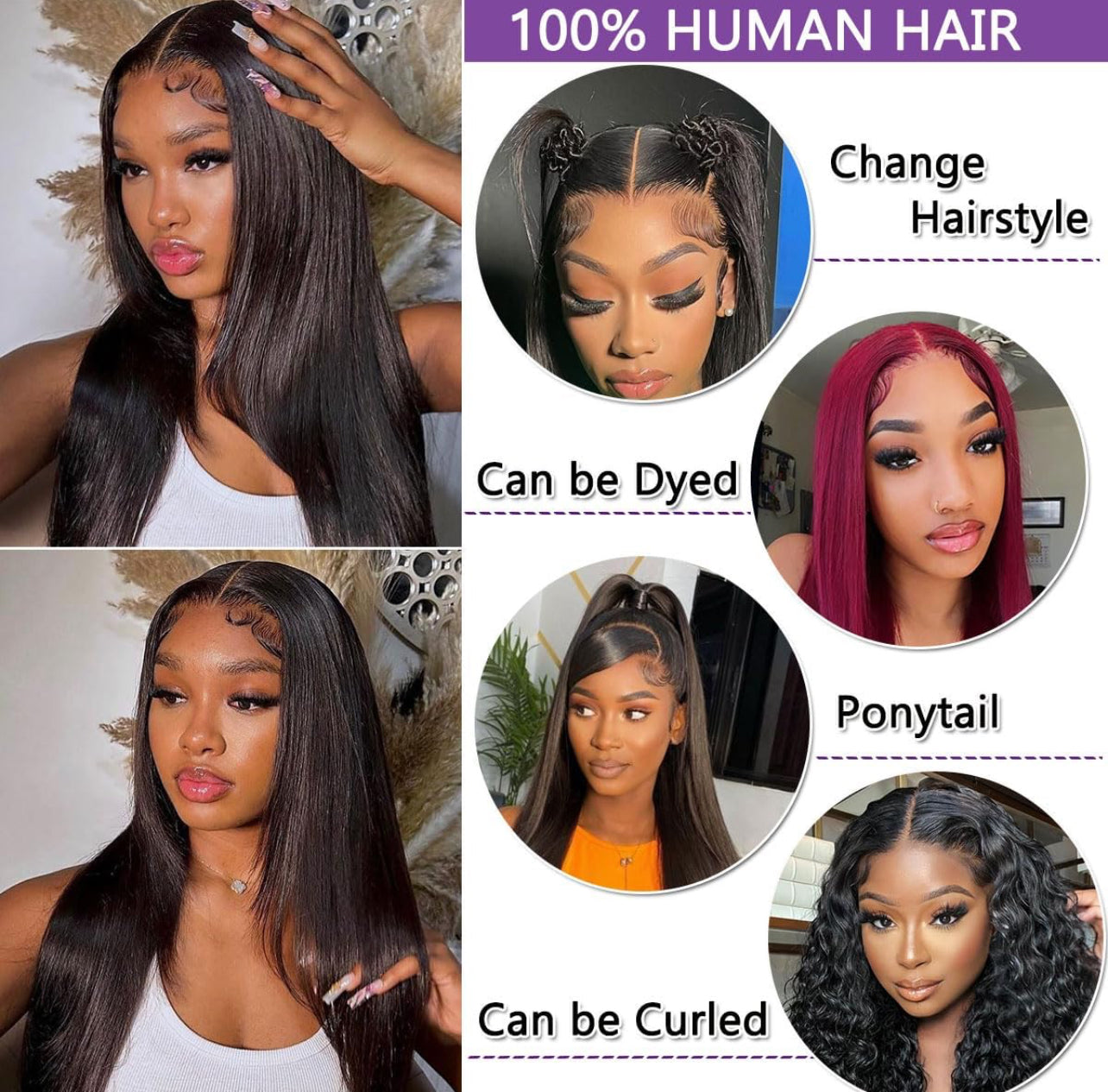 Straight Lace-front Wig