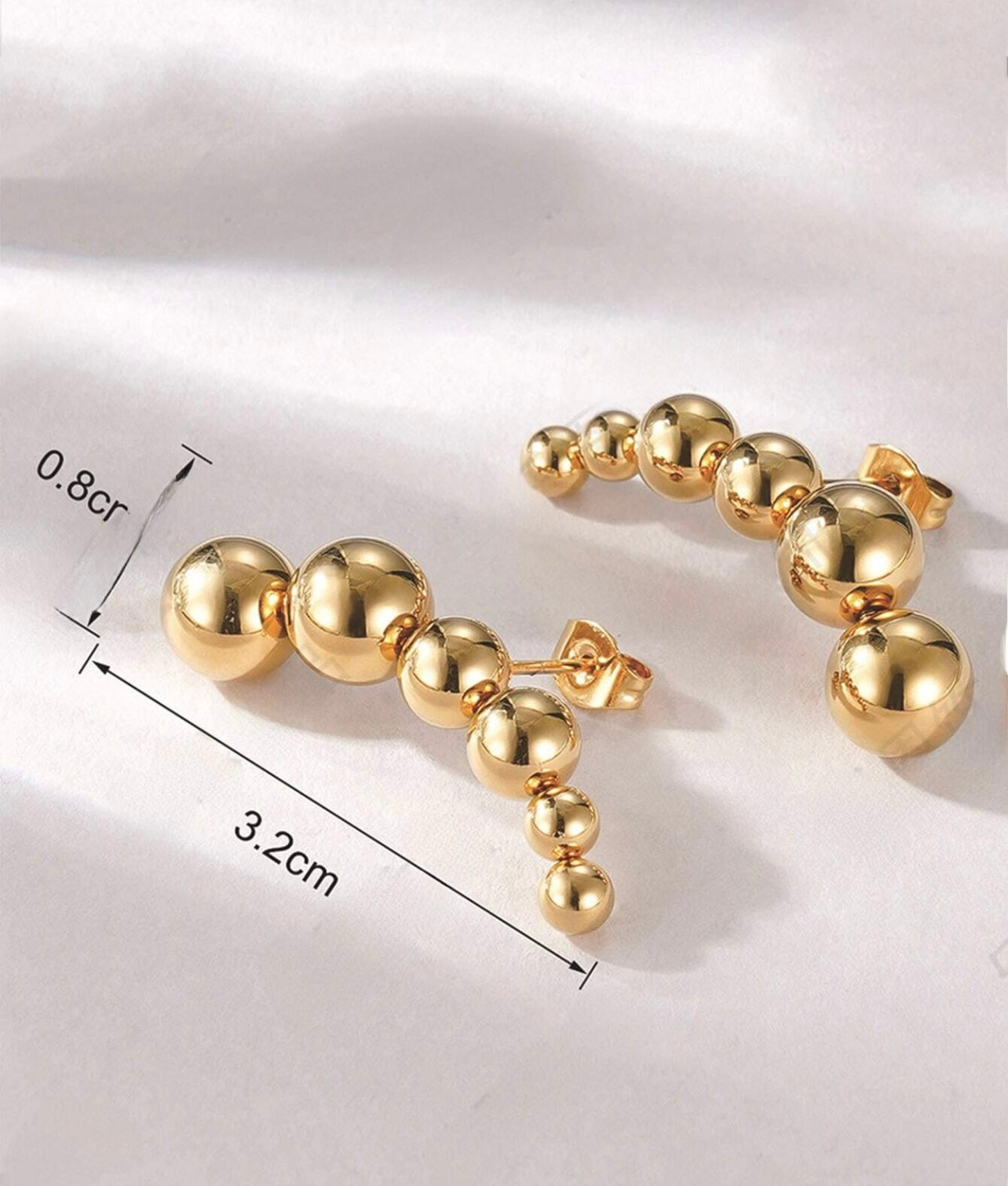 Gold Bead Earrings