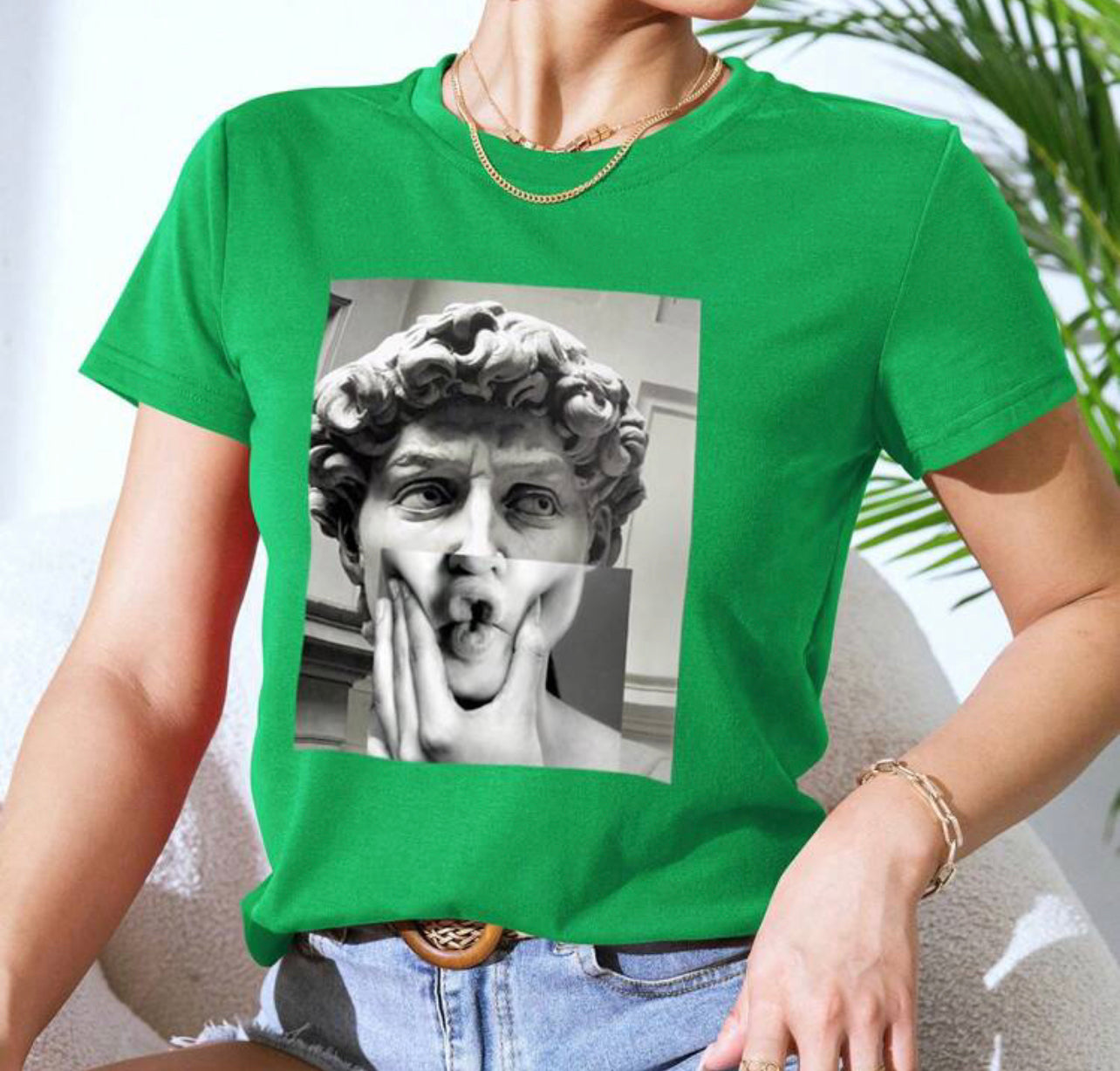 Michelangelo Green Graphic Tee